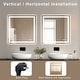 preview thumbnail 61 of 61, LED Bathroom Vanity Mirror Wall Mounted with Double Light Strip, 3-Color Dimmable, Anti-Fog, HD Tempered Glass, UL-Listed, ETL