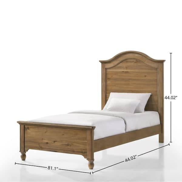 Highland Farmhouse Wood Complete Twin Bed, Sand Dune Brown