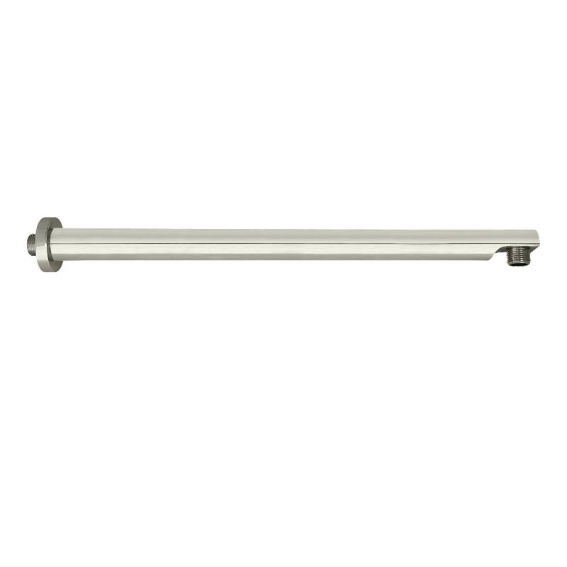 Kingston Brass AquaElements 18-Inch Brass Shower Arm with Flange - Polished Nickel