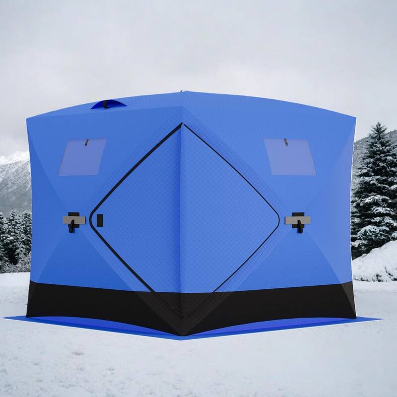 Pop-Up Ice Fishing Tent For 4 To 6 People - N/A - Blue