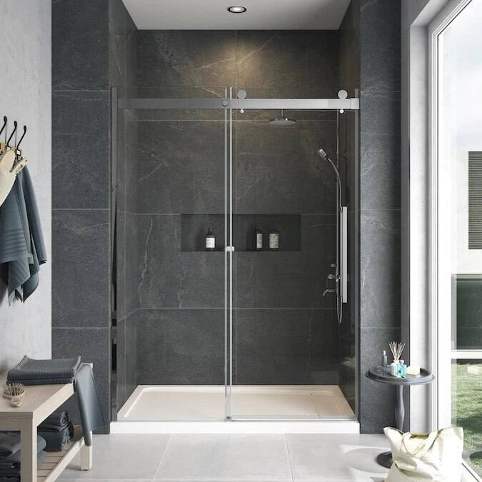 Transolid MBDT606008C-R 60" High x 60" Wide Bypass Frameless Shower