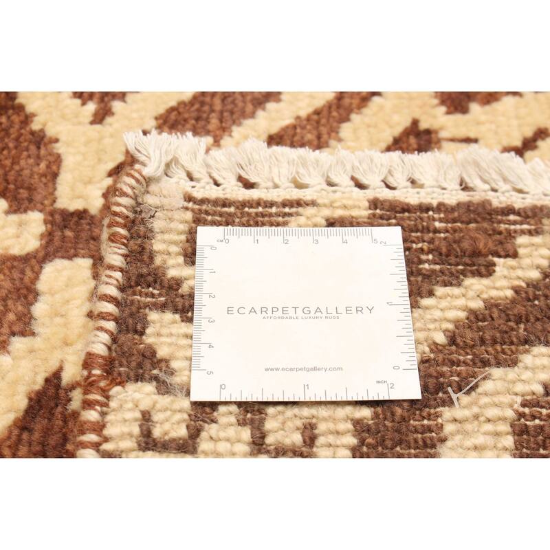 ECARPETGALLERY Hand-knotted Mystique Brown Wool Rug - 5'10 x 8'8