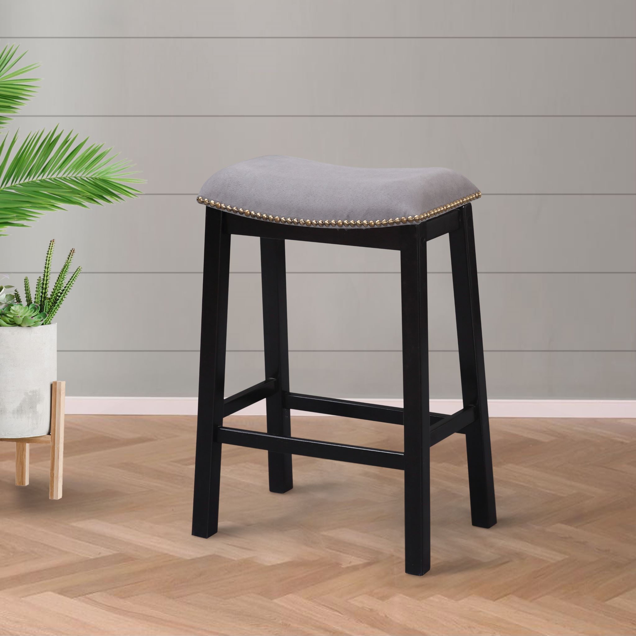 Saddle Seat Espresso Finish Counter and Bar Stools Bed Bath Beyond