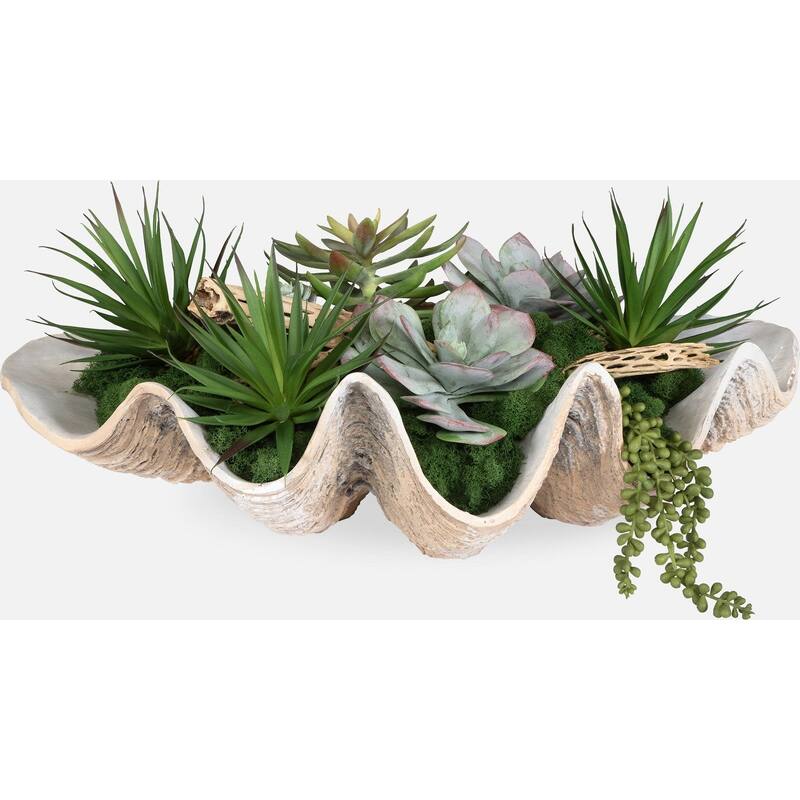 Uttermost 60233 Seaside Breeze 10" Tall Resin and Wood Faux Flora