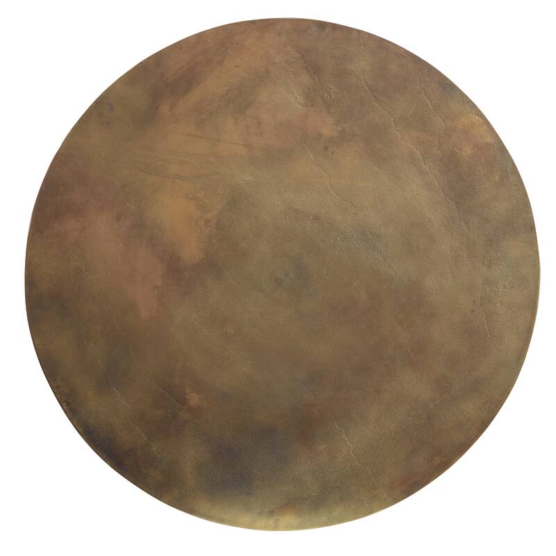 Uttermost Triplet Antique Brass Coffee Table - 38"W x 15"H x 38"D