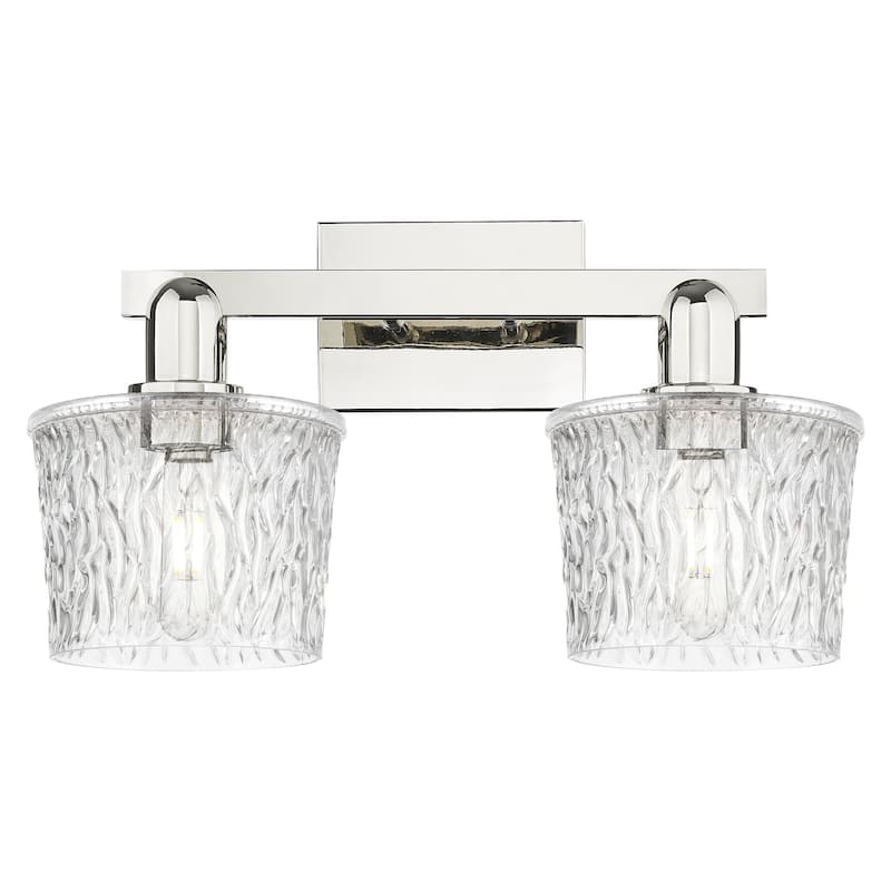 Innovations Lighting 716-2W-11-18 Niagara Vanity Niagara 2 Light 18" - Polished Nickel / Clear