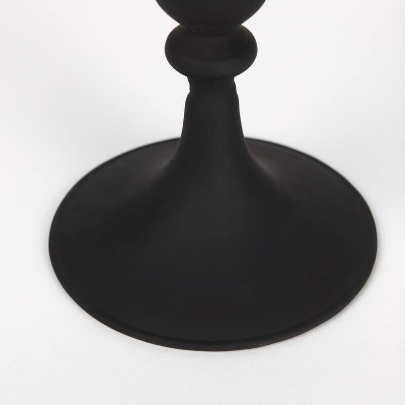 Haute Large Matte Black Blown Glass Candlestick