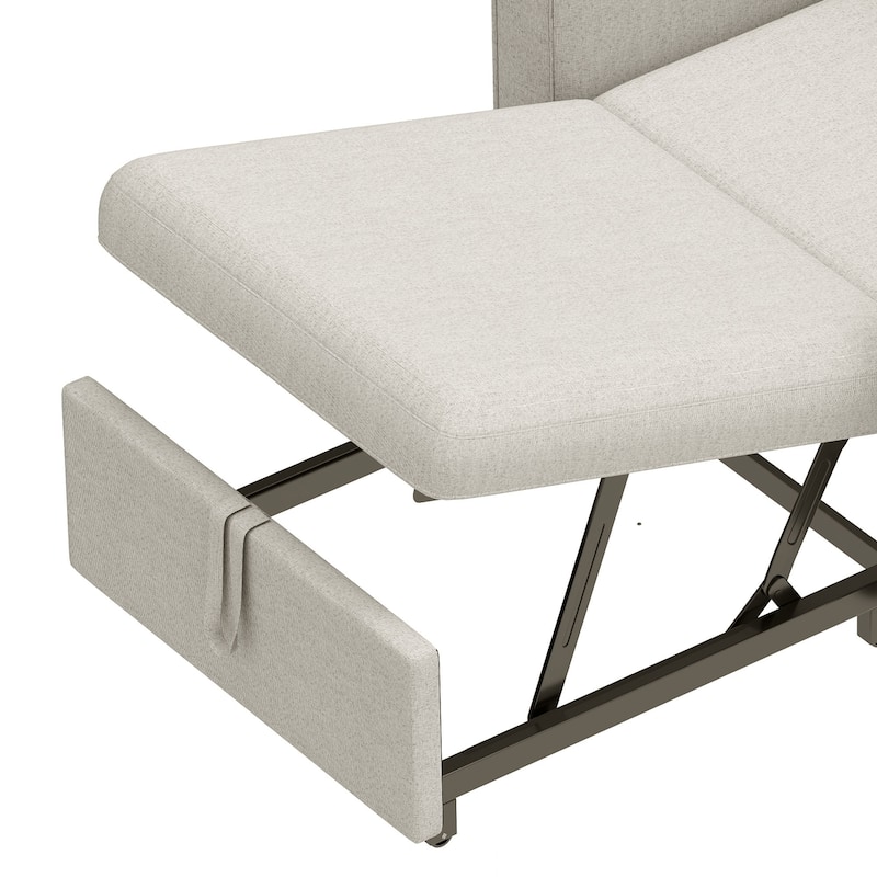 3-in-1 Convertible Sofa Chair Bed with Pull-Out Sleeper and Reclining Lounge for Living Room or Small Space Comfort