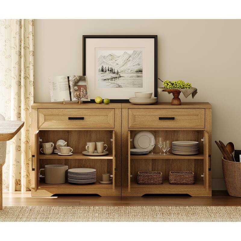 Farmhouse Entertainment Center with Storage Barn Door Cabinet for 50"-130" TVs