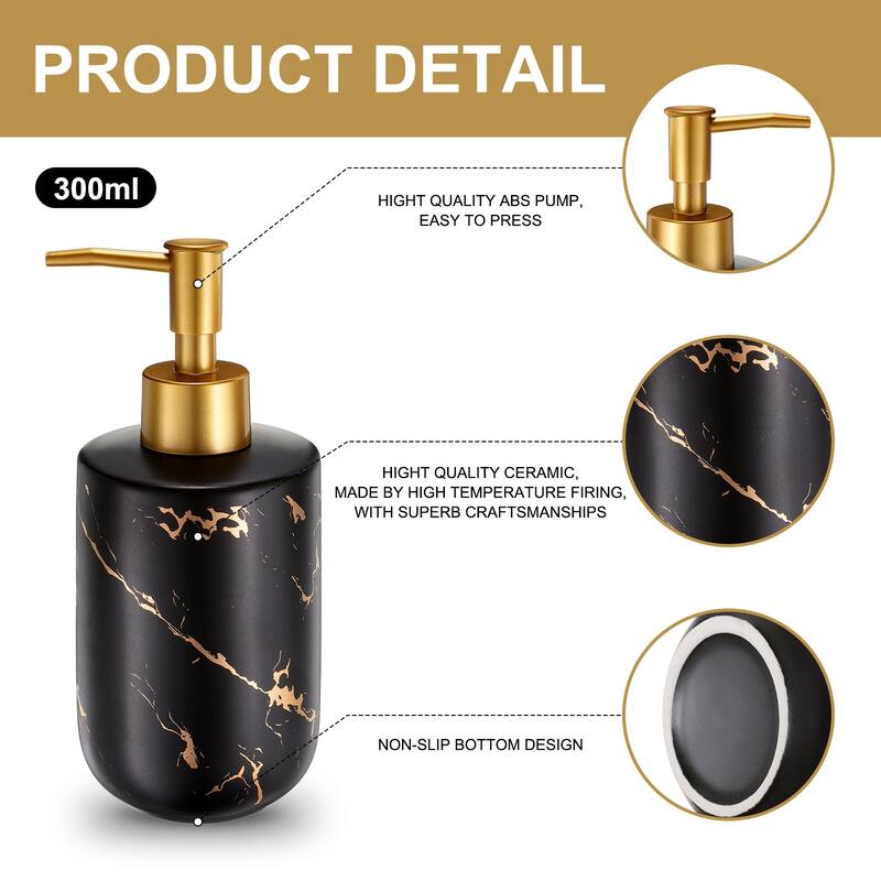 1x 10 Oz Soap Dispenser Hand and Dish Soap Dispenser for Kitchen Matte