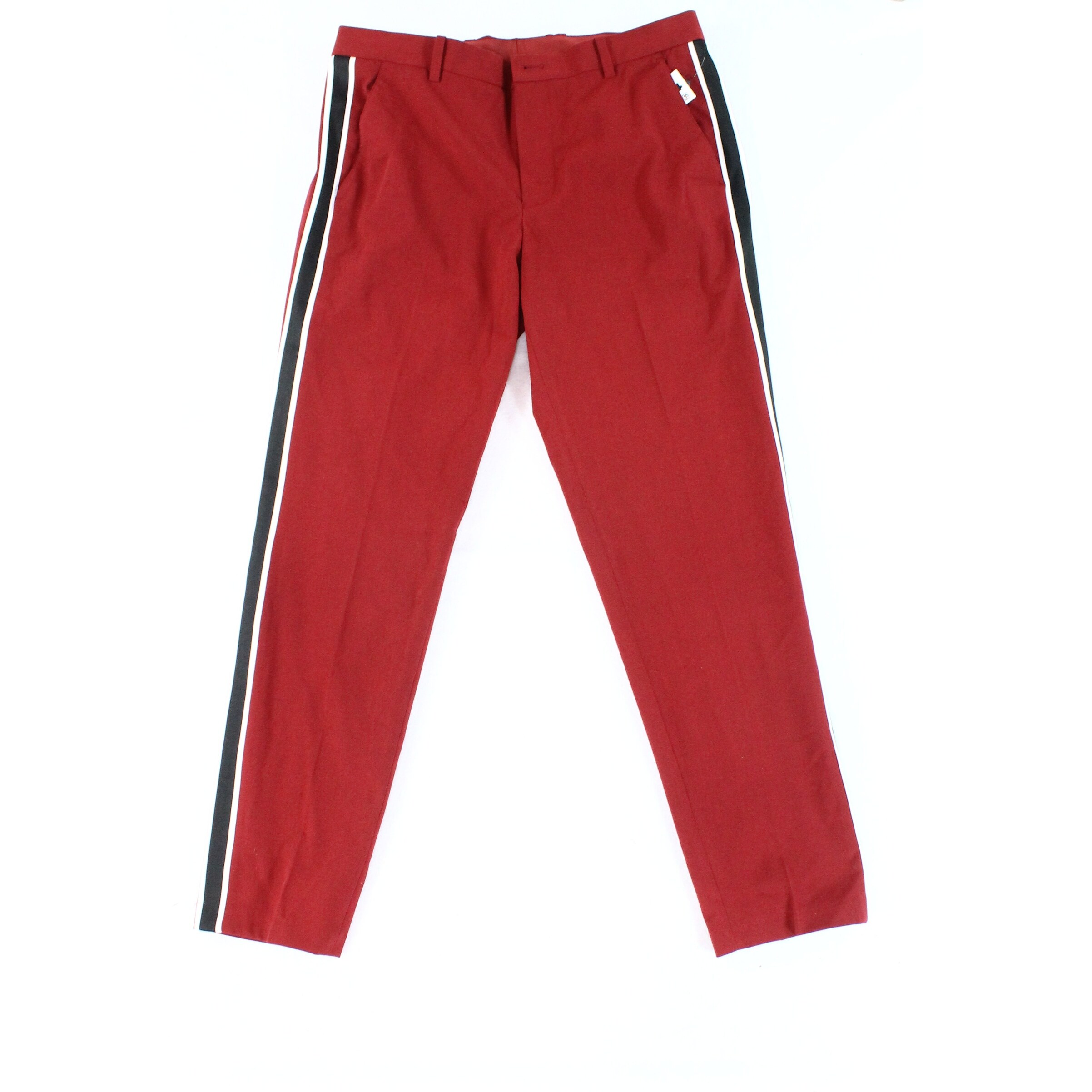 side stripe button pants