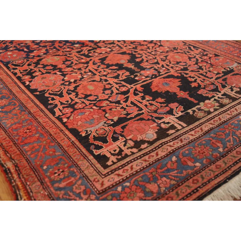 Hand Knotted Oriental 100% Wool Carpet Traditional Floral Oranges & Rust Malayer Area Rug - 6' 6'' X 4' 5''