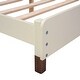 preview thumbnail 3 of 3, Full Size Wood Platform Bed with House-shaped Headboard (Cream+Walnut)