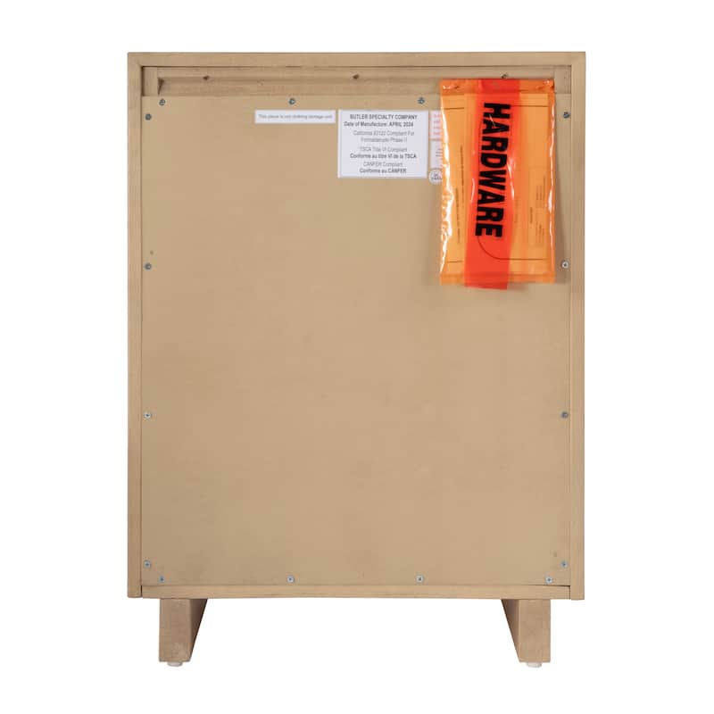 Halmstad Wood Panel 3 Drawer Narrow Nightstand