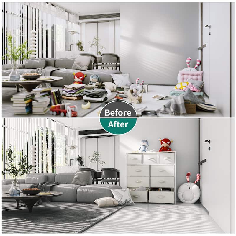Modern Wide Dresser Storage Tower