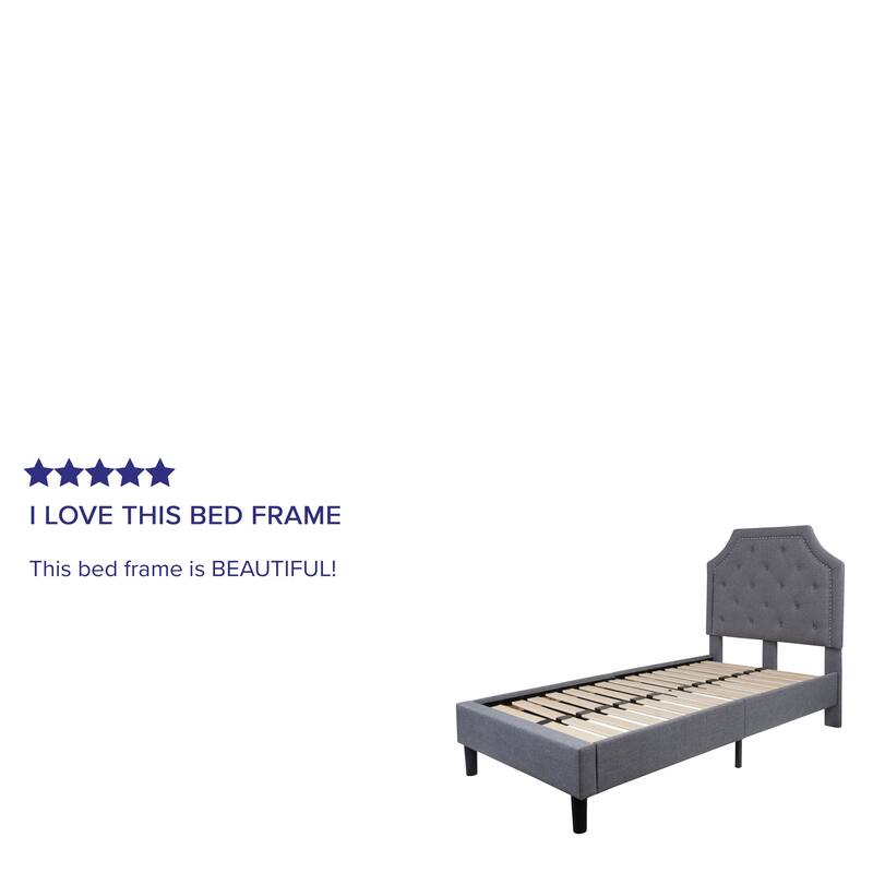 Arched Tufted Upholstered Platform Bed