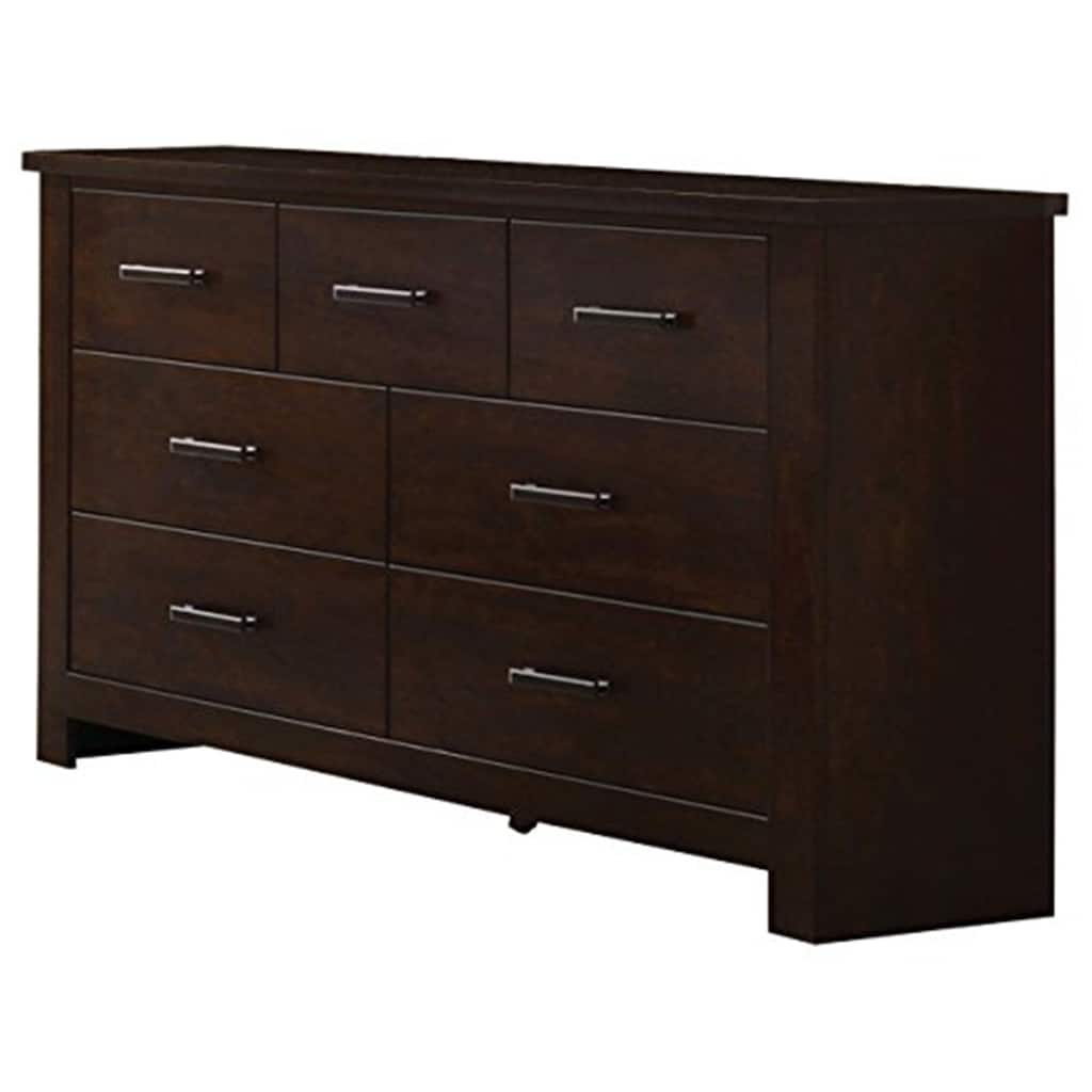 French Country Dresser - 7 Drawer Mahogany Wood Chest of Drawers