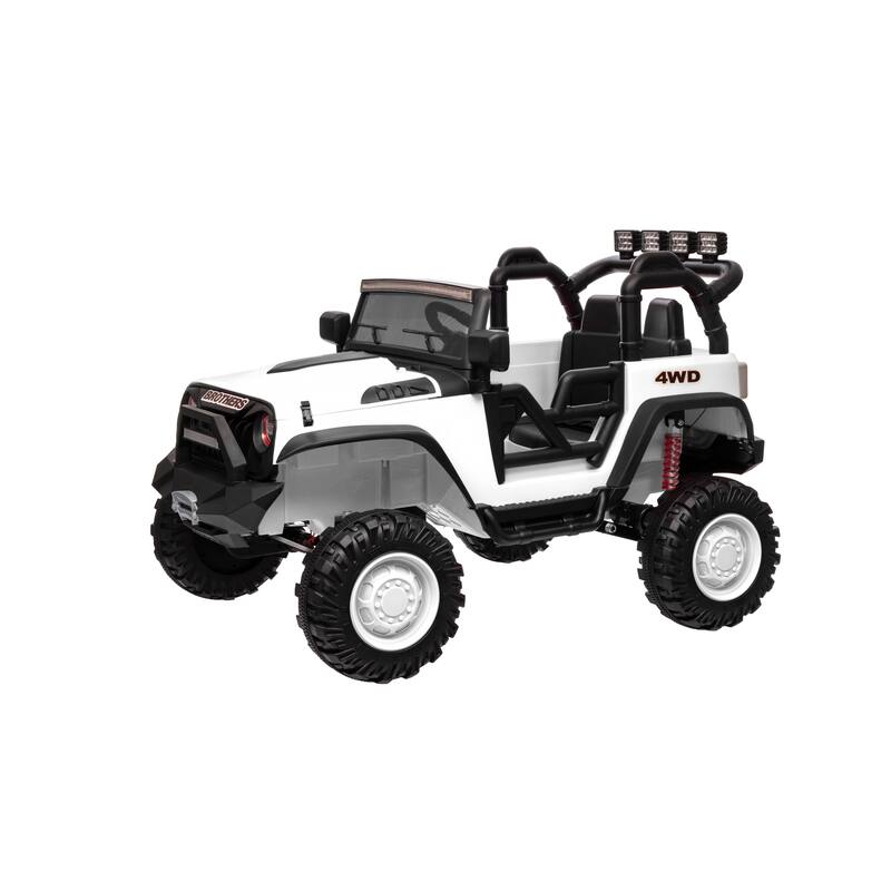 24V Ride-On Car with Parental Remote, LED Headlights, and Bluetooth Music