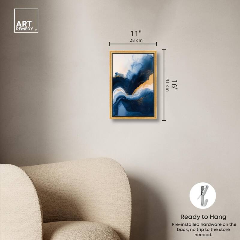 Blue Deep III Canvas by Art Remedy