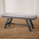 preview thumbnail 1 of 5, Lawson Dark Espresso Bench Grey