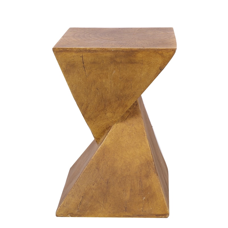 Modern Lightweight Concrete Side Table Accent Table Garden Patio - 12"x12"x18