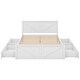 preview thumbnail 22 of 24, Queen Platform Bed with 4 Drawers, Headboard & Support Legs, Grey