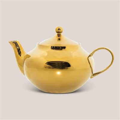 Good Morning Tea Pot - Gold