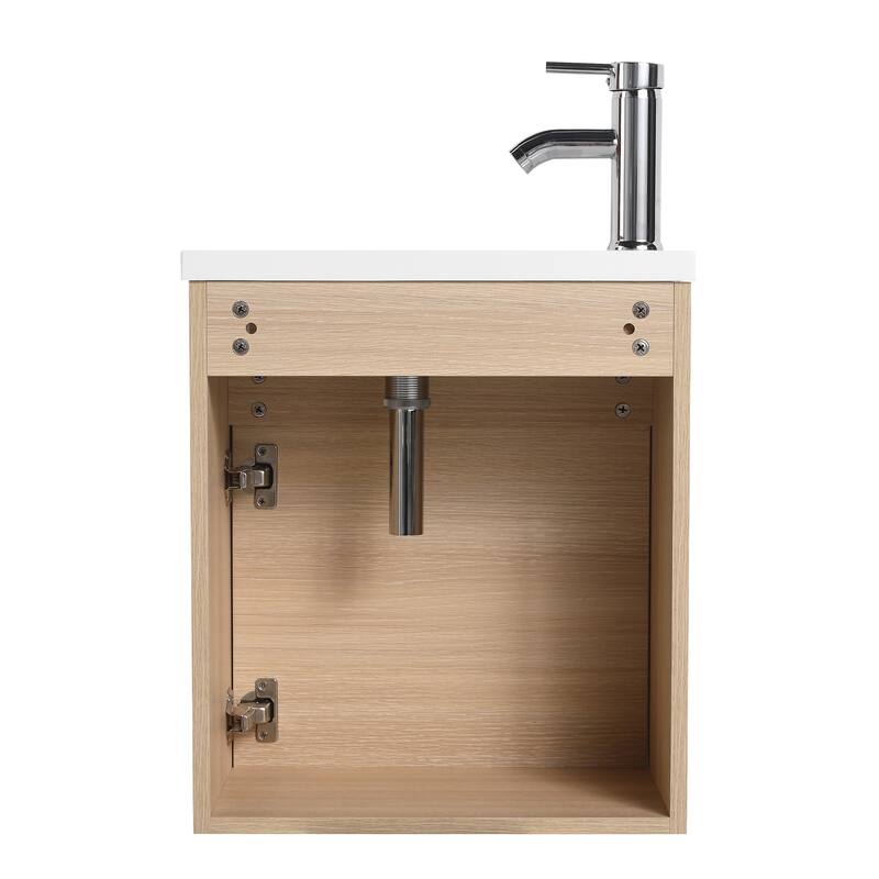 BNK 16/18 Inch Single Sink Bathroom Vanity with Soft Close Door