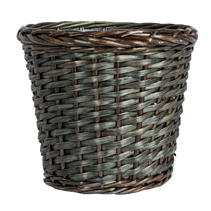 Household Essentials Wicker Waste Basket with Plastic Liner