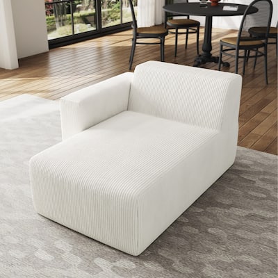 Indoor Modern Corduroy Chaise Lounge Couch