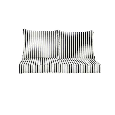 Sorra Home Sunbrella Outdoor Loveseat Pillow and Cushion Set
