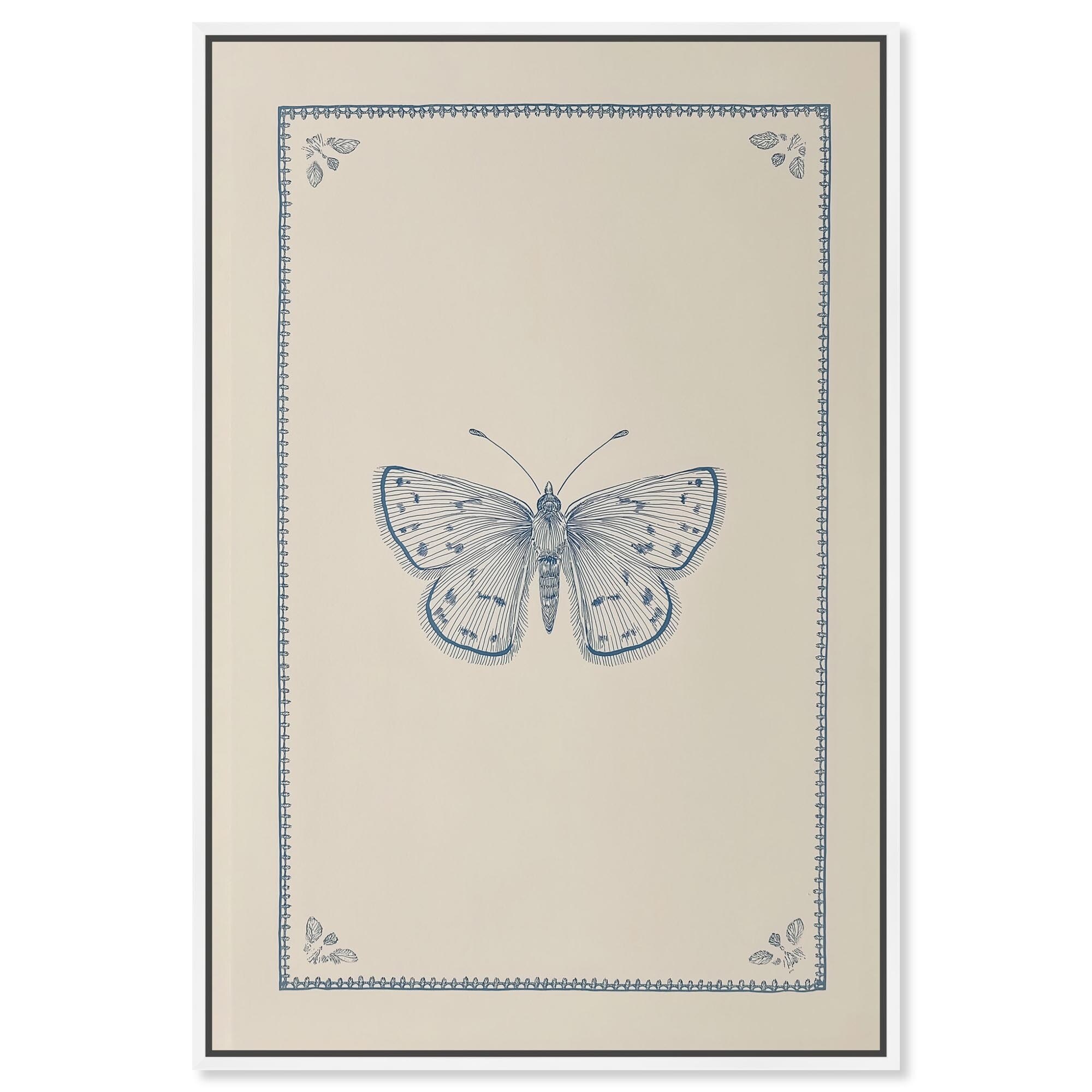 Blue Butterfly II Canvas by Art Remedy