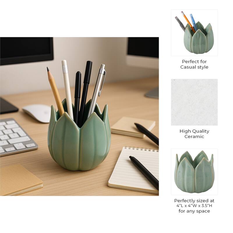 Ceramic Leaf Shaped Storage Bowl - 4"