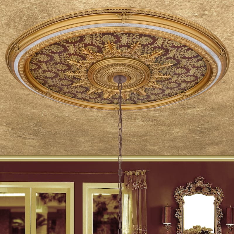 Blanco Oval Chandelier Ceiling Medallion 79 inches