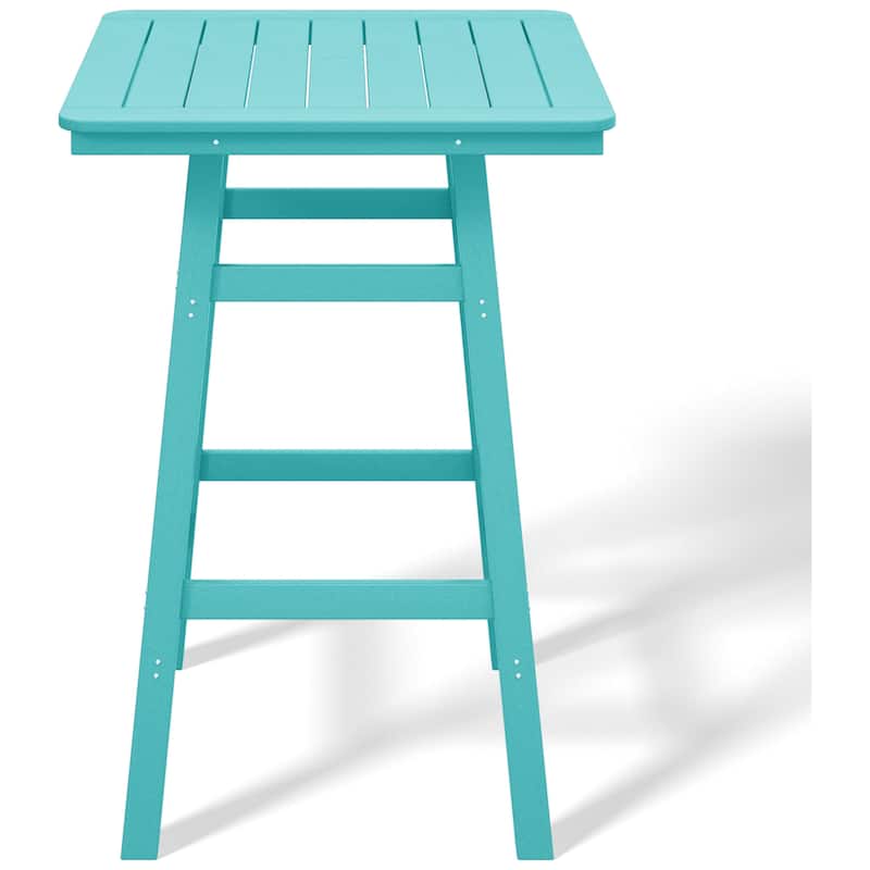 Laguna Hdpe All Weather Outdoor Patio 30" Square Bar Table