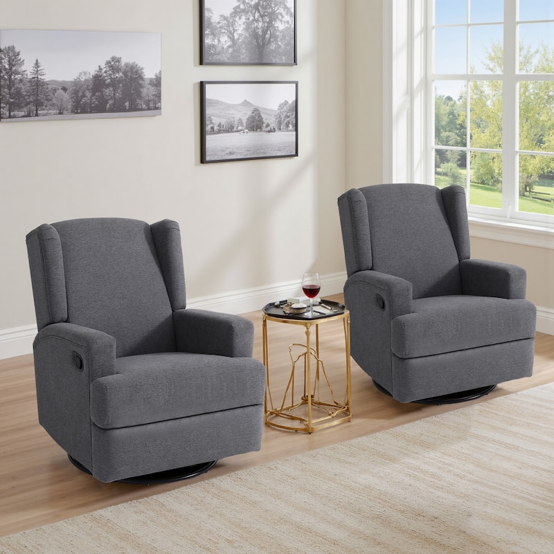 Swivel Glider Rocker Nursery Recliner Chair set of 2