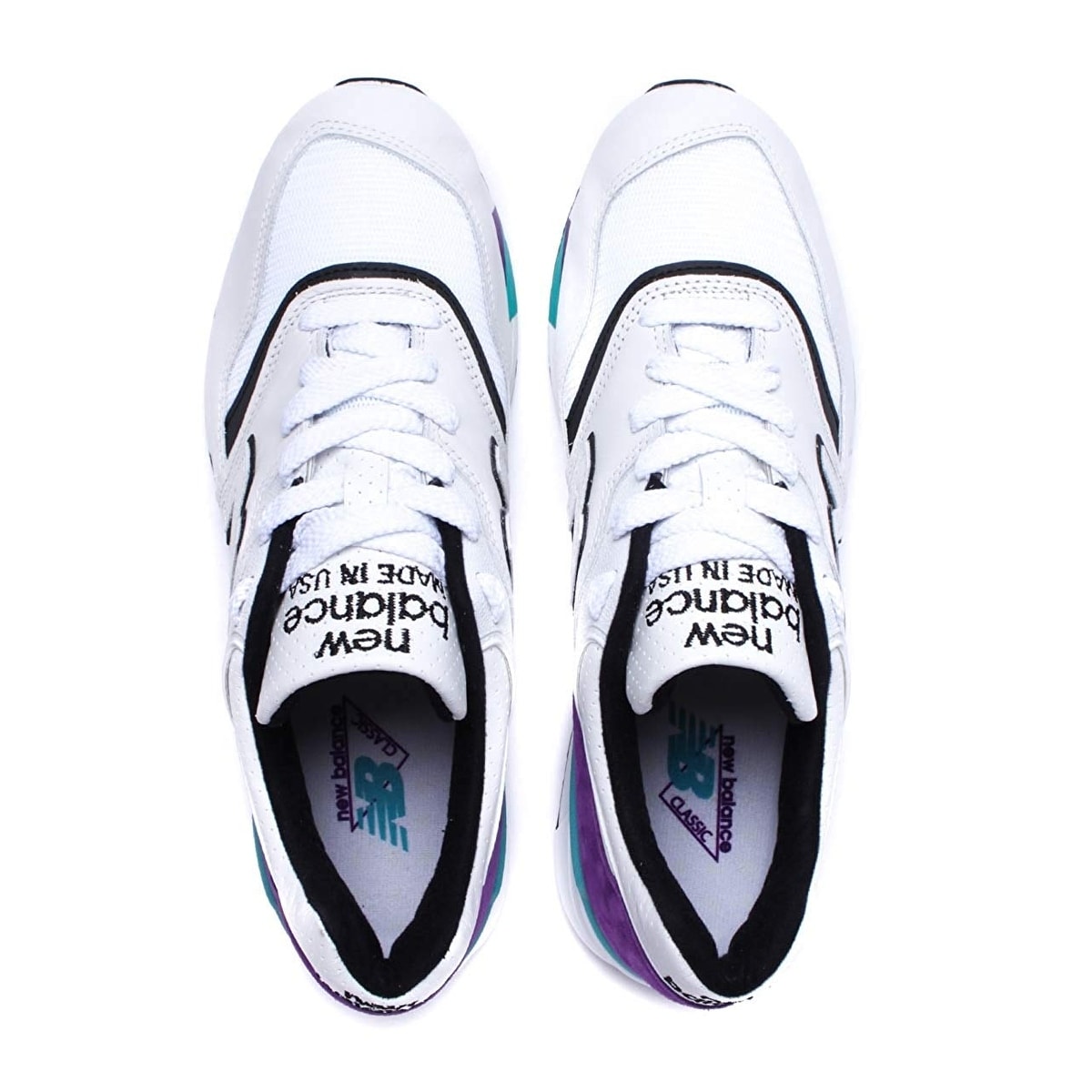 New Balance 997 Made in The USA White & Purple Trainers New Balance 997 Made in The USA White & Purple Trainers