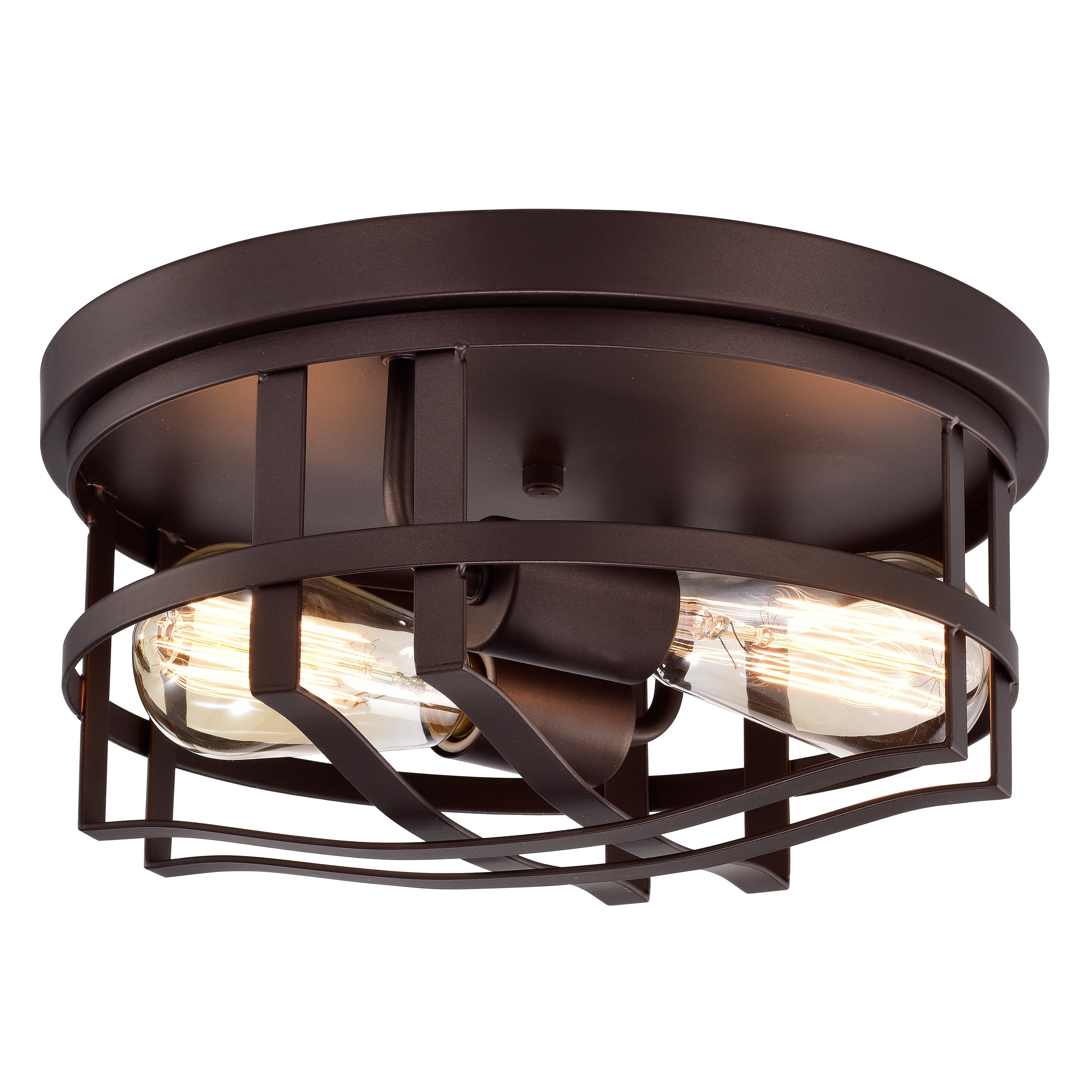 2-light Oil Rubbed Bronze Flush Mount