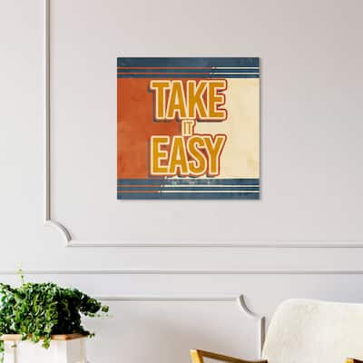 Oliver Gal 'Take It Easy' Typography and Quotes Wall Art Canvas Print ...