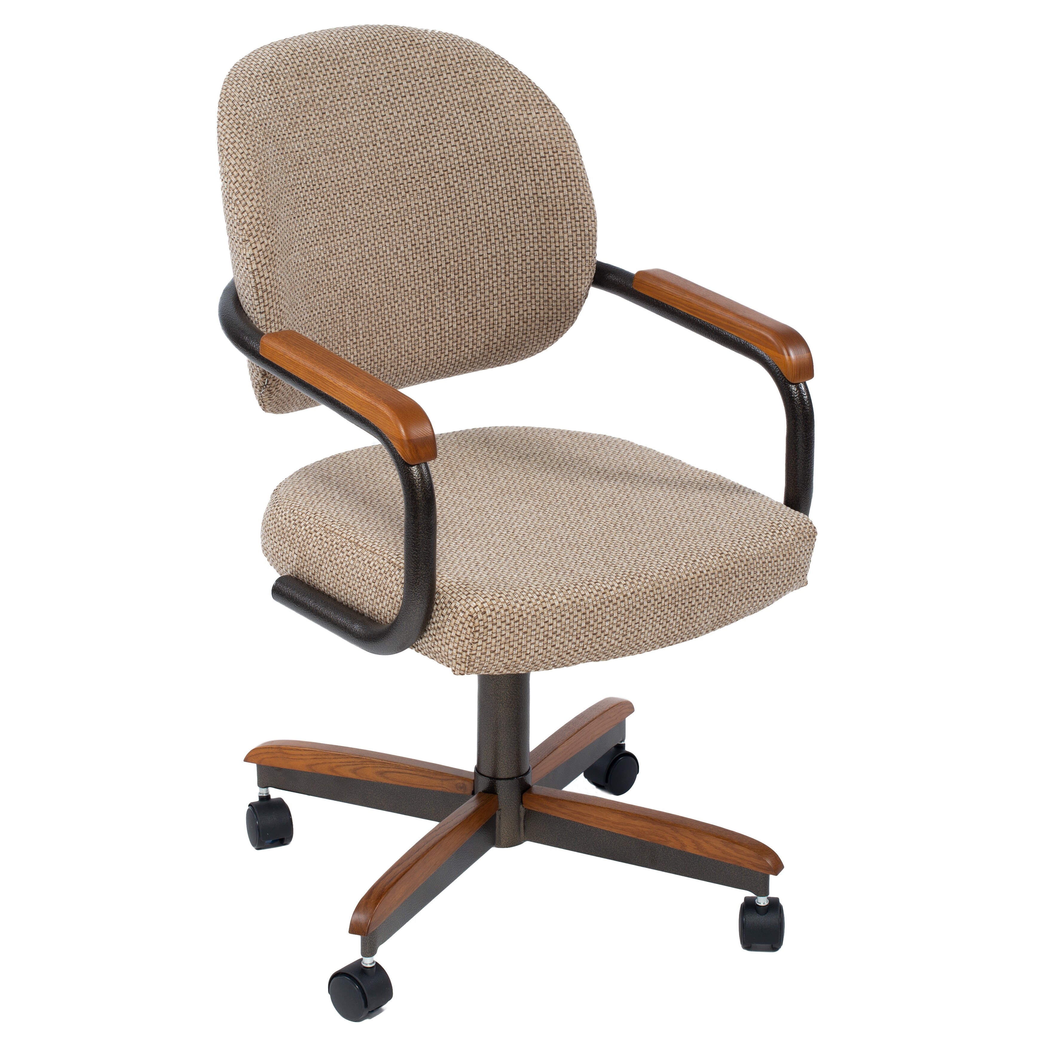 Shop Casual Cushion Swivel And Tilt Rolling Office Chair Caster