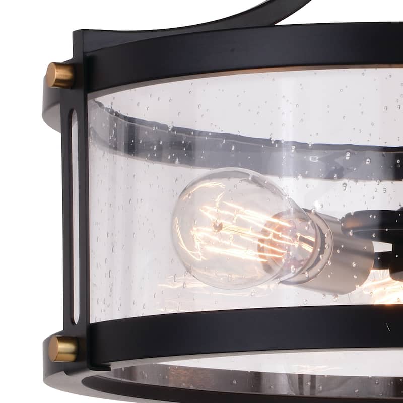 James Allan Declan 3 Light 16" Wide Semi-Flush Drum Ceiling Fixture