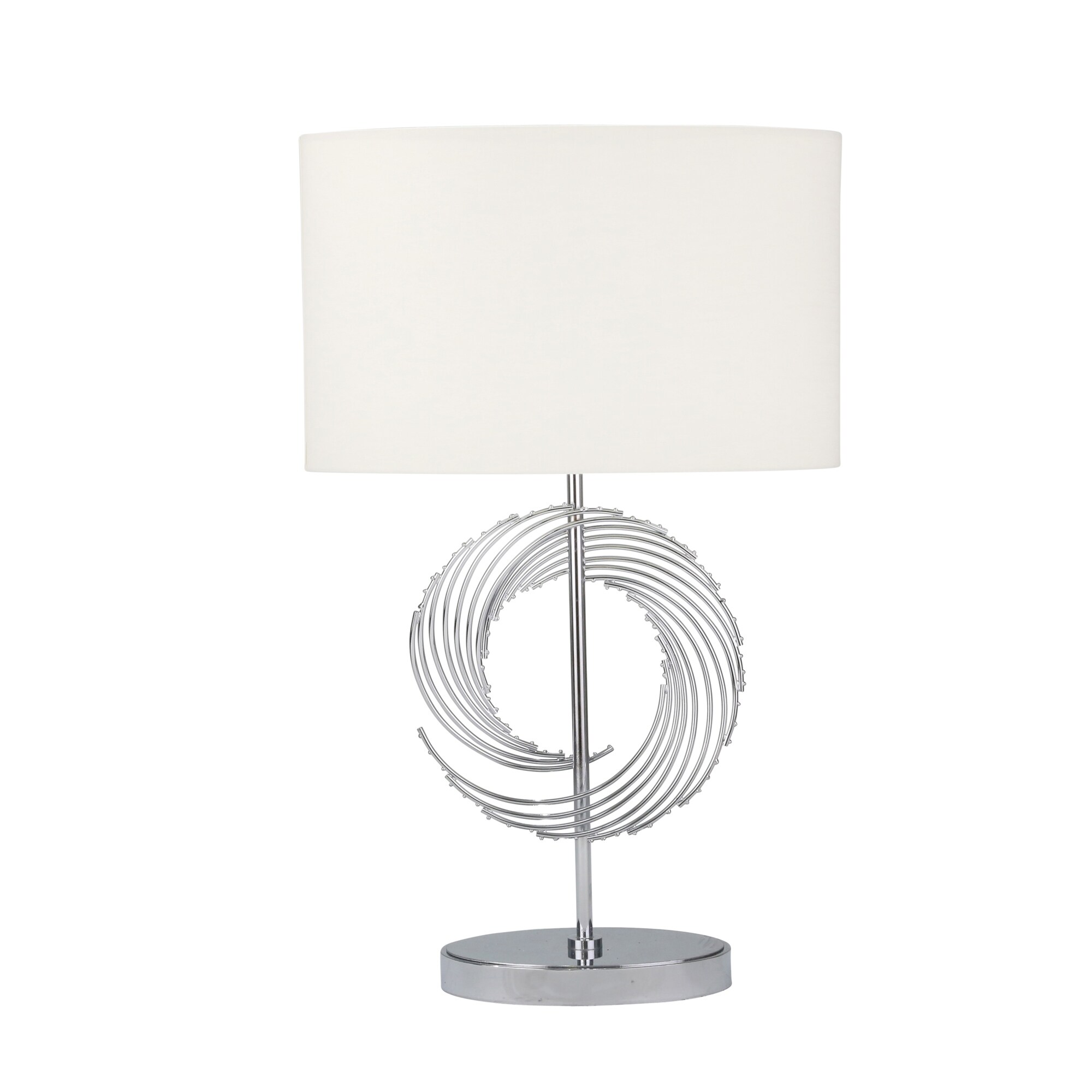 Shop Metal 29 Swirl Table Lamp Silver Overstock 28369207