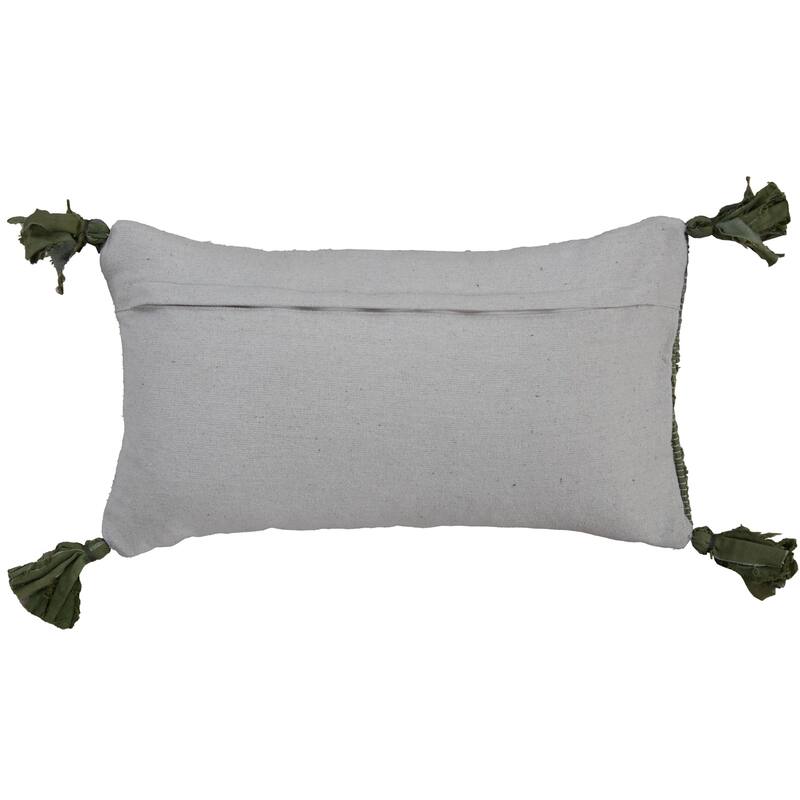 Rizzy Home Striped Textured Recycled Denim Throw Pillow