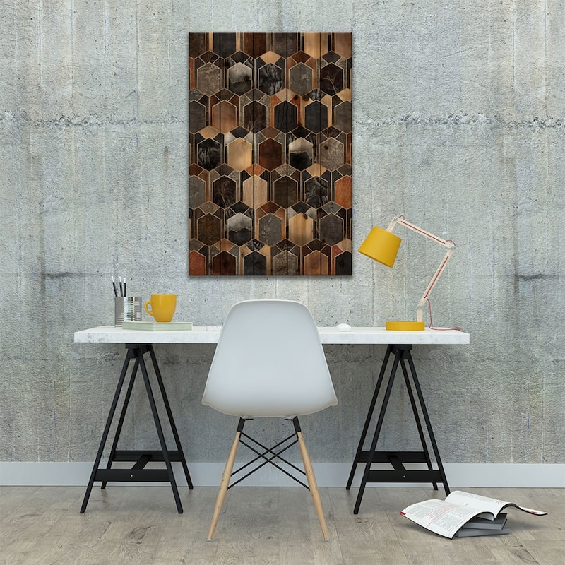 Art Deco Dream IV Print On Wood by Elisabeth Fredriksson - Multi-Color