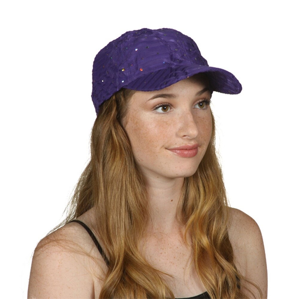 women's sequin baseball cap