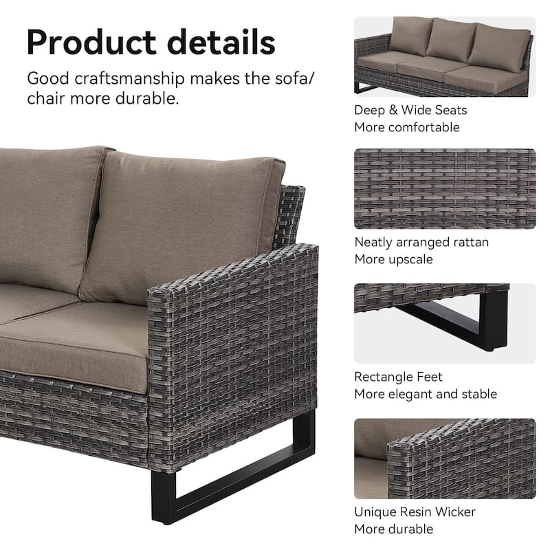Gymojoy Outdoor Patio Sectional Furniture Sets