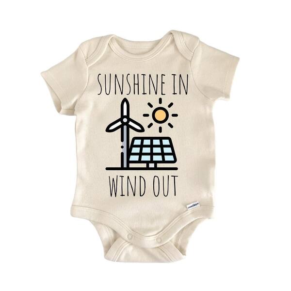 slide 2 of 6, Sun Wind Renewable Energy - Baby Bodysuit 0-3M - Blue