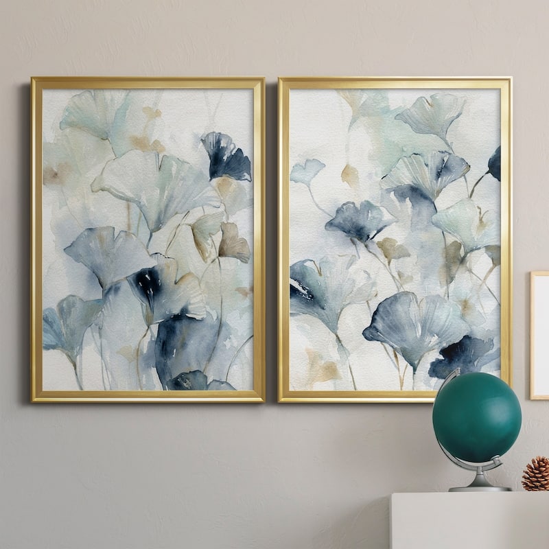 Indigo Ginkgo I Premium Framed Print - Ready to Hang - Multi-Color