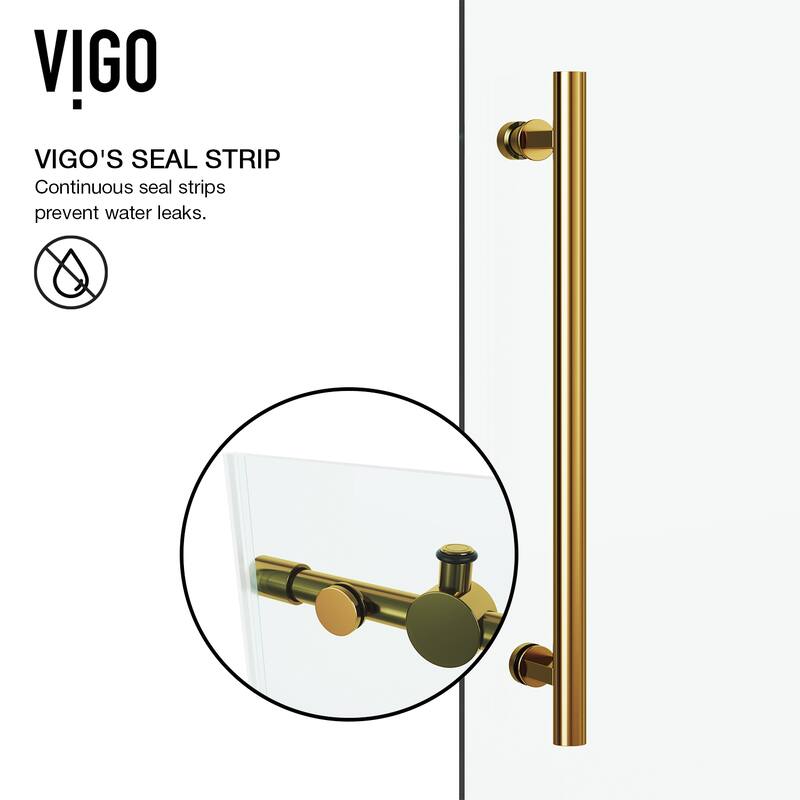 VIGO Winslow Frameless Sliding Shower Enclosure