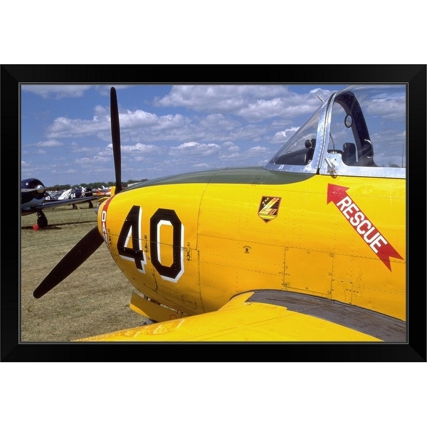 "P-34 Beechcraft at airshow, Oshkosh, Wisconsin" Black Framed Print
